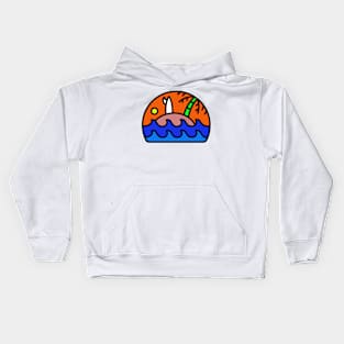 Surfing Waves Kids Hoodie